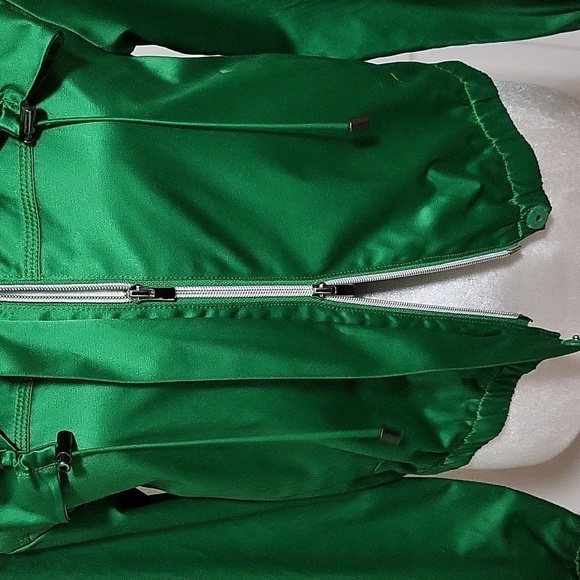 Kenneth Cole Reaction Kelly Green Lined Satin Look St. Patrick's Day Jacket Sz S - Picture 8 of 14